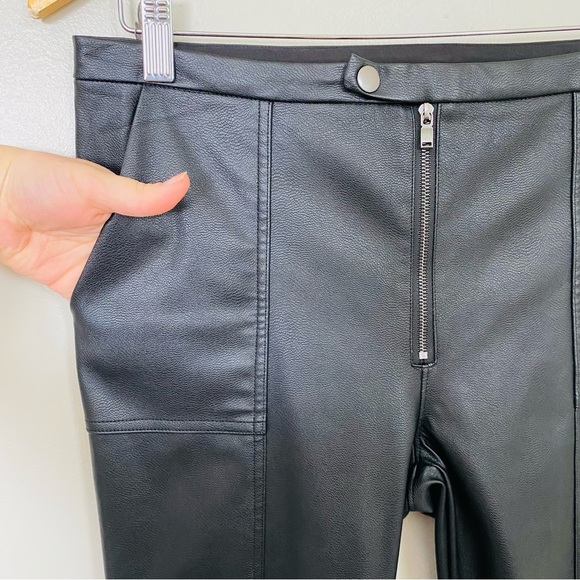 David Lerner NY Faux Vegan Leather Dress Pant Straight Leg  Ankle Pant Small - Picture 11 of 12